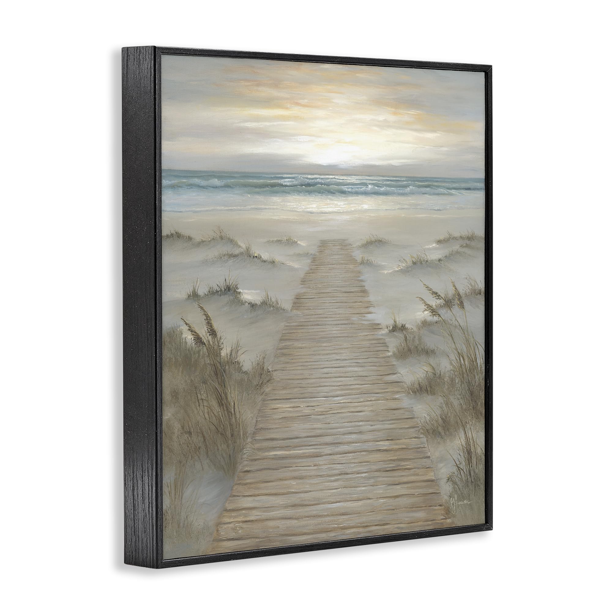 Stupell Industries Georgia Janisse "The Path Towards Sunrise", arte giclée enmarcado, negro, 11 x 14 pulgadas, fácil de colgar y resistente, fabricado en Estados Unidos, por Georgia Janisse