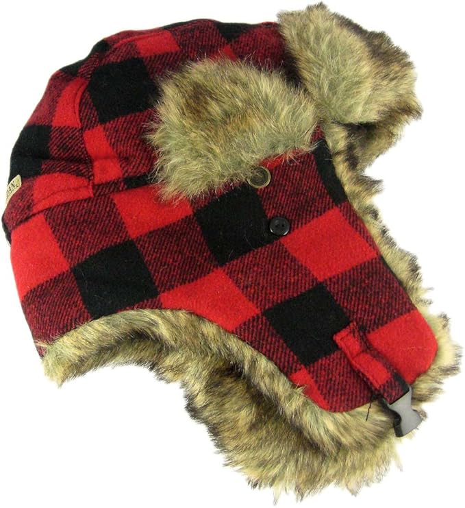 Plaid flap hat Outlet
