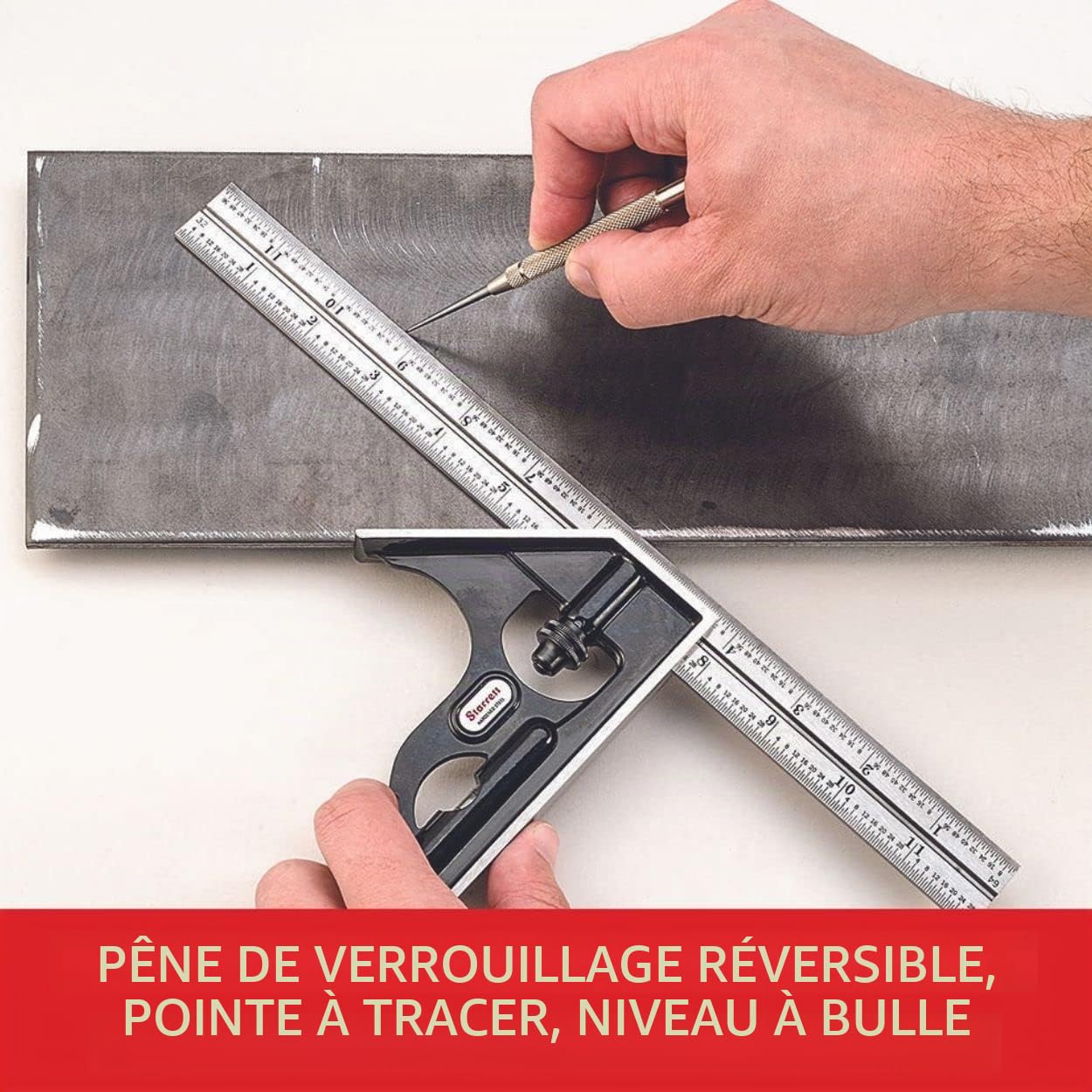 Starrett 11MH-300 Équerre ajustable avec graduation métrique 300 mm