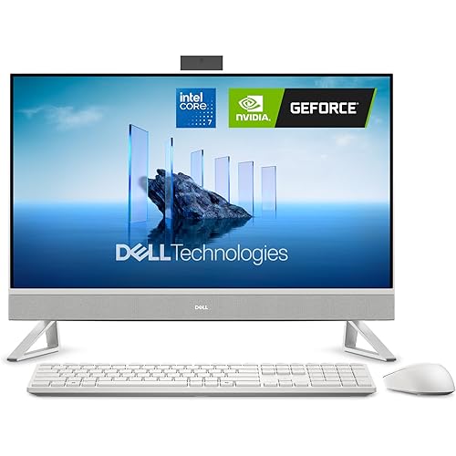 Dell 27 All-in-One Desktop ec27250-27-inch FHD Touch Display, Intel Core 7 Processor 150U, NVIDIA GeForce MX570A 2GB GDDR6 Graphics, 32GB DDR5 RAM, 1TB SSD, Windows 11 Pro, Onsite Service - White