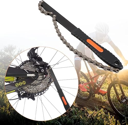 Miniatura 5 de Oumers Herramienta de extracción de casete de bicicleta, látigo de cadena de bicicleta y removedor de rueda libre 2 en 1, kit de extracción de piñón
