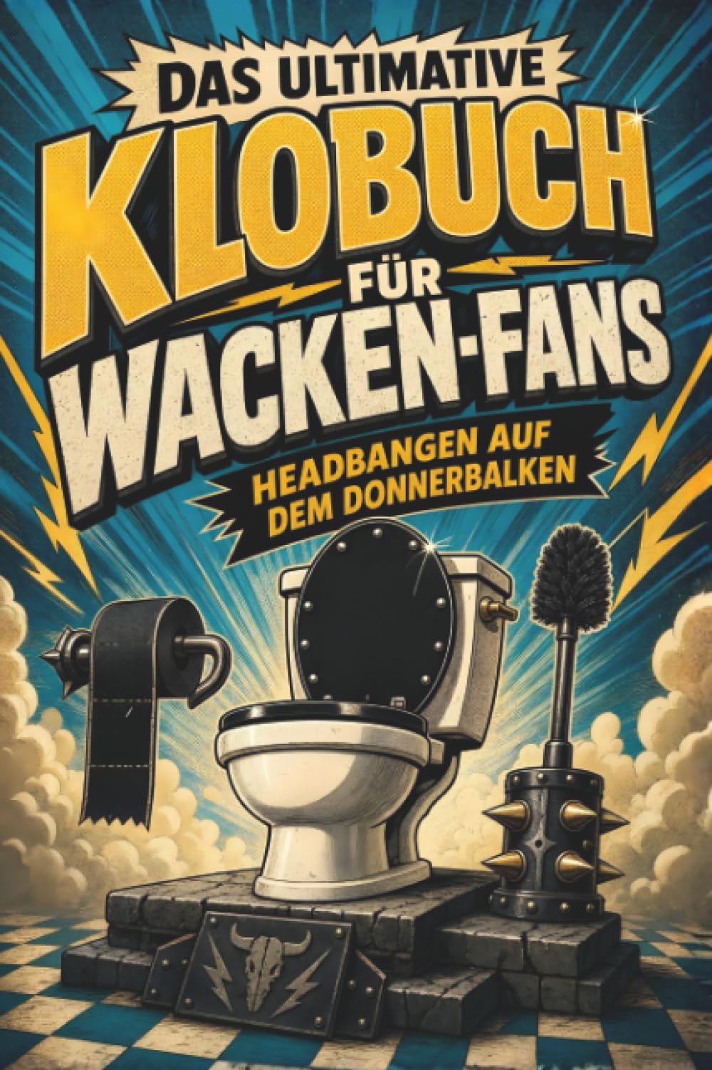 Das ultimative Klobuch für Wacken-Fans: Headbangen auf dem Donnerbalken. Lustiges Geschenk für Fans von Wacken, Heavy Metal und Metalheads