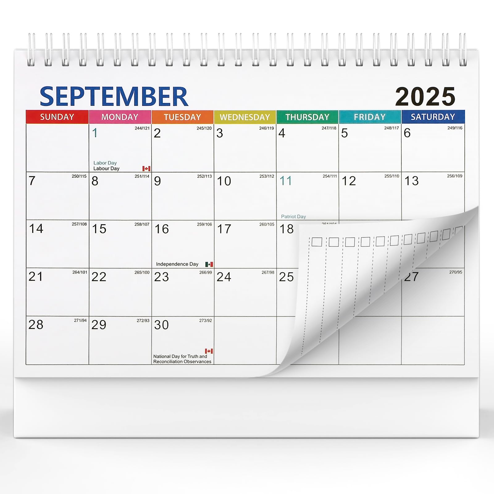 BQQJDD 2025-2026 Calendar, 12 Monthly Desktop Calendar, Covers July 2025 to June 2026, 7.5 inch × 9 inch with Holiday Remind and Date Square for Family, Office to Organizing