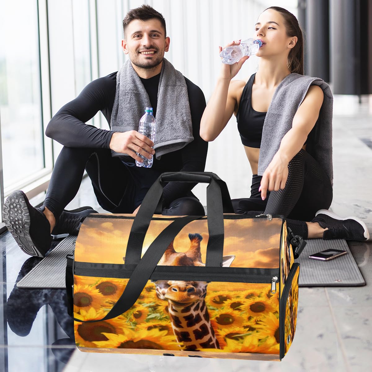 Personalisierte Sporttasche für Jungen und Männer, benutzerdefinierte Sport-Reisetasche mit Schuhfach, maßgeschneiderte Mädchen-Tanztasche, Wochenend-Übernachtungstasche für Frauen und Kinder, süßes