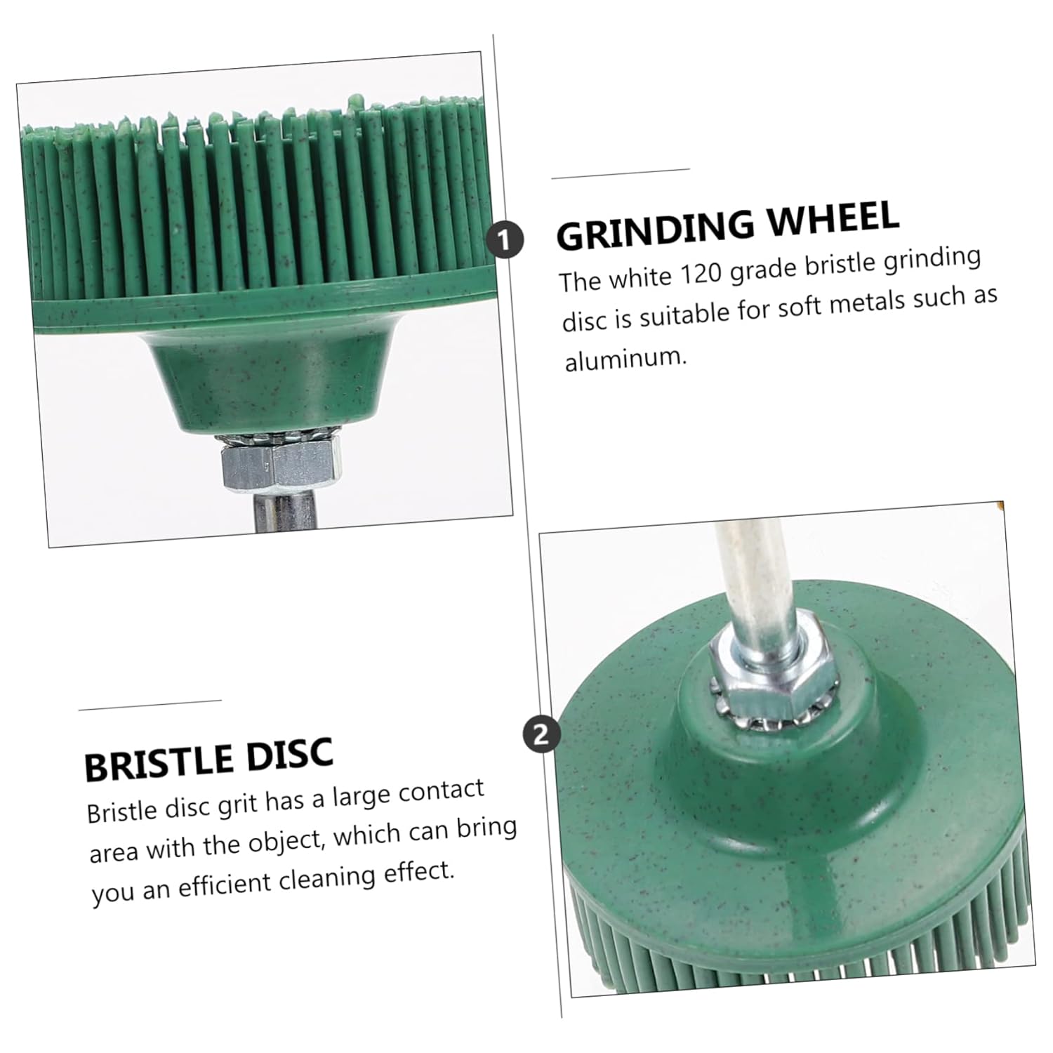 Homoyoyo 6pcs Bristle Disc for Electric Drill Grit Grit Polishing Wheels Rubber Abrasive Brush for Finishing Cleaning and Grinding