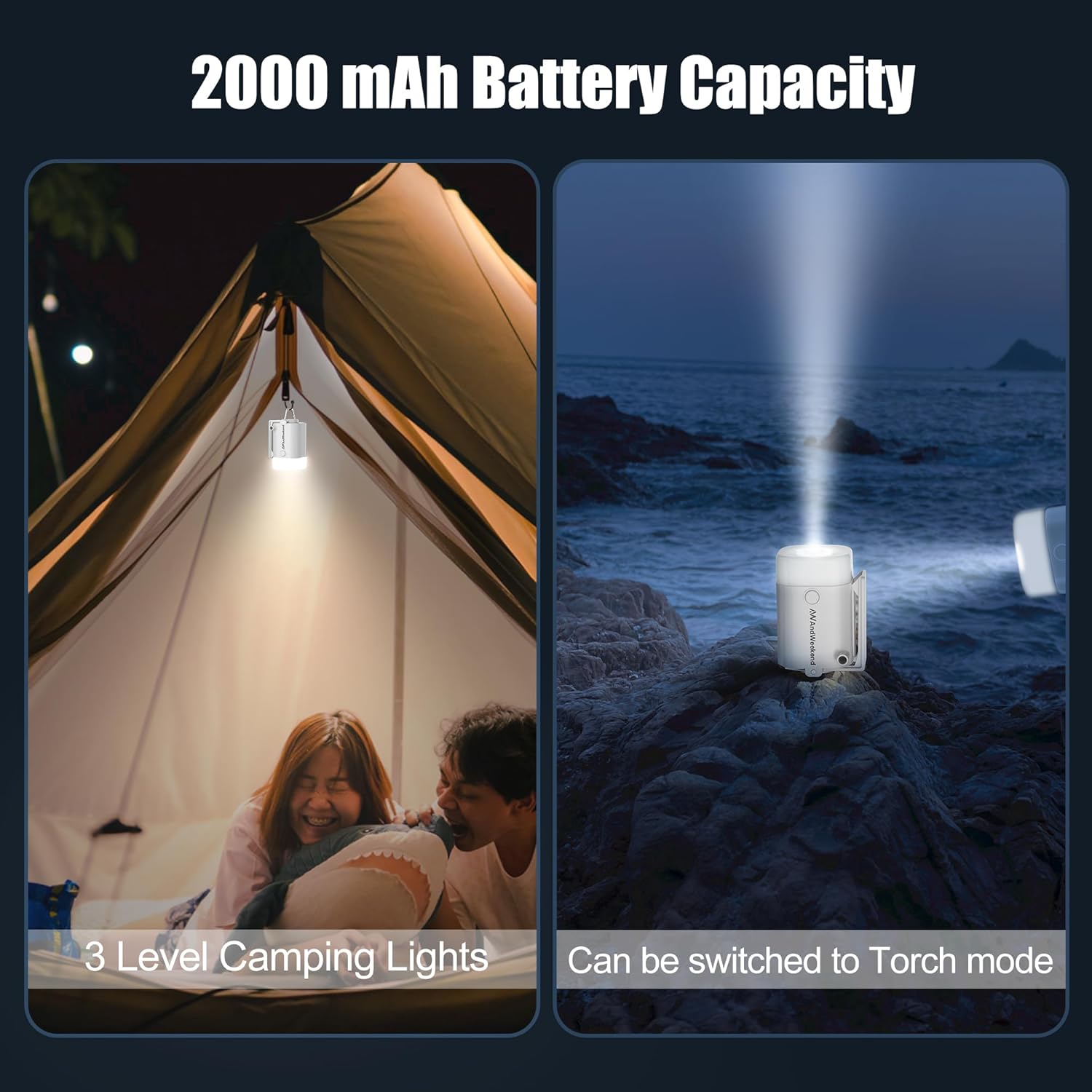 THE WEEKEND Portable Air Pump for Camping and Travel – Fast Inflate & Deflate with Built-in LED Lantern, Perfect for Air Mattresses, Pool Floats & Sleeping Pads - Image 4