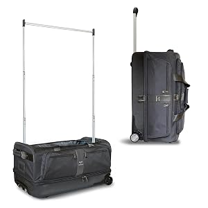 Travolution Dance Bag with Garment Rack 28 Inch Rolling Duffel With Wheels Ideal for Competitions Travel Easy-assembly Lightweight