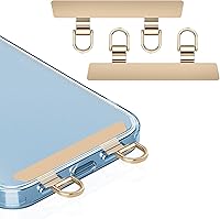 Vista 12 de ZXZone Pestaña de Correa de Teléfono de Metal, Doble Hebilla, Antiarañazos, Parche de Metal para Teléfono, Correa Universal para Teléfono Celular