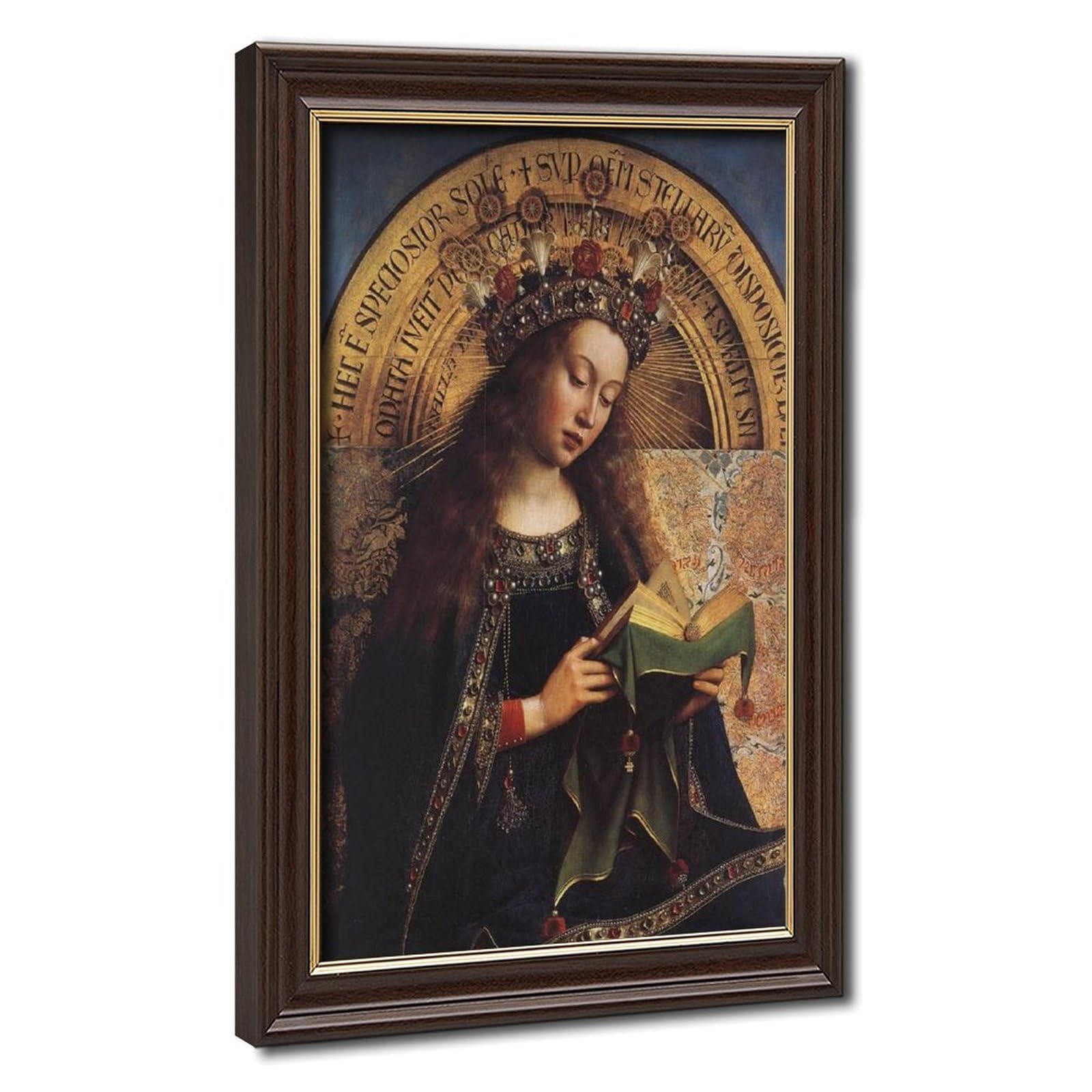 WCYB The Virgin Mary Ghent Altarpiece Jan Van Eyck Posters Prints Canvas Deco Paintings Wall Art Hangable Frame 24" L X 36" W
