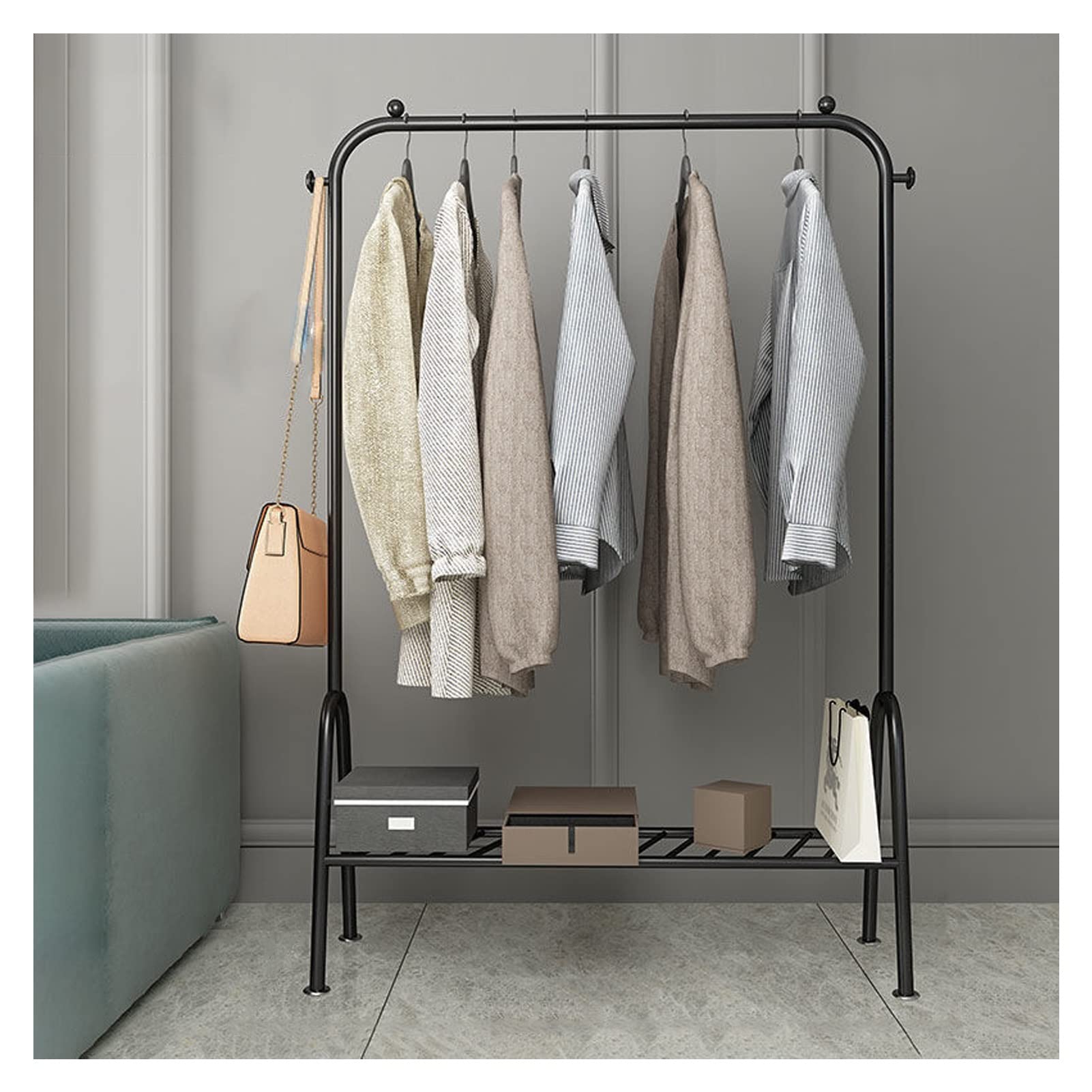 Présentoir de vêtements pour couloir et chambre style moderne 150cm