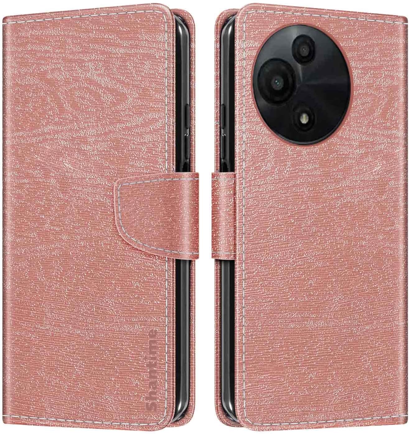 Leather Wallet Case Compatible with TCL NXTpaper 5G Junior, Colorful Flip Cover with Card Holders Magnetic Closure Full Protection Shell(Rose Gold)