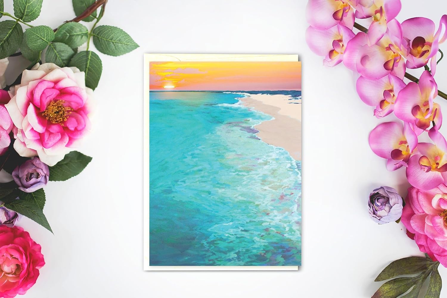 Stonehouse Collection Beach Note Cards Variety Pack - 10 Assorted Boxed Note Cards - Beach Ocean Shore - Ocean Coast (Assorted)