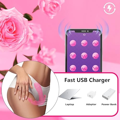 Miniatura 5 de Masajeador de control remoto APP con 10 frecuencias, masajeador de conexión remota Bluetooth para 7 modos, masajeador portátil recargable para ella,