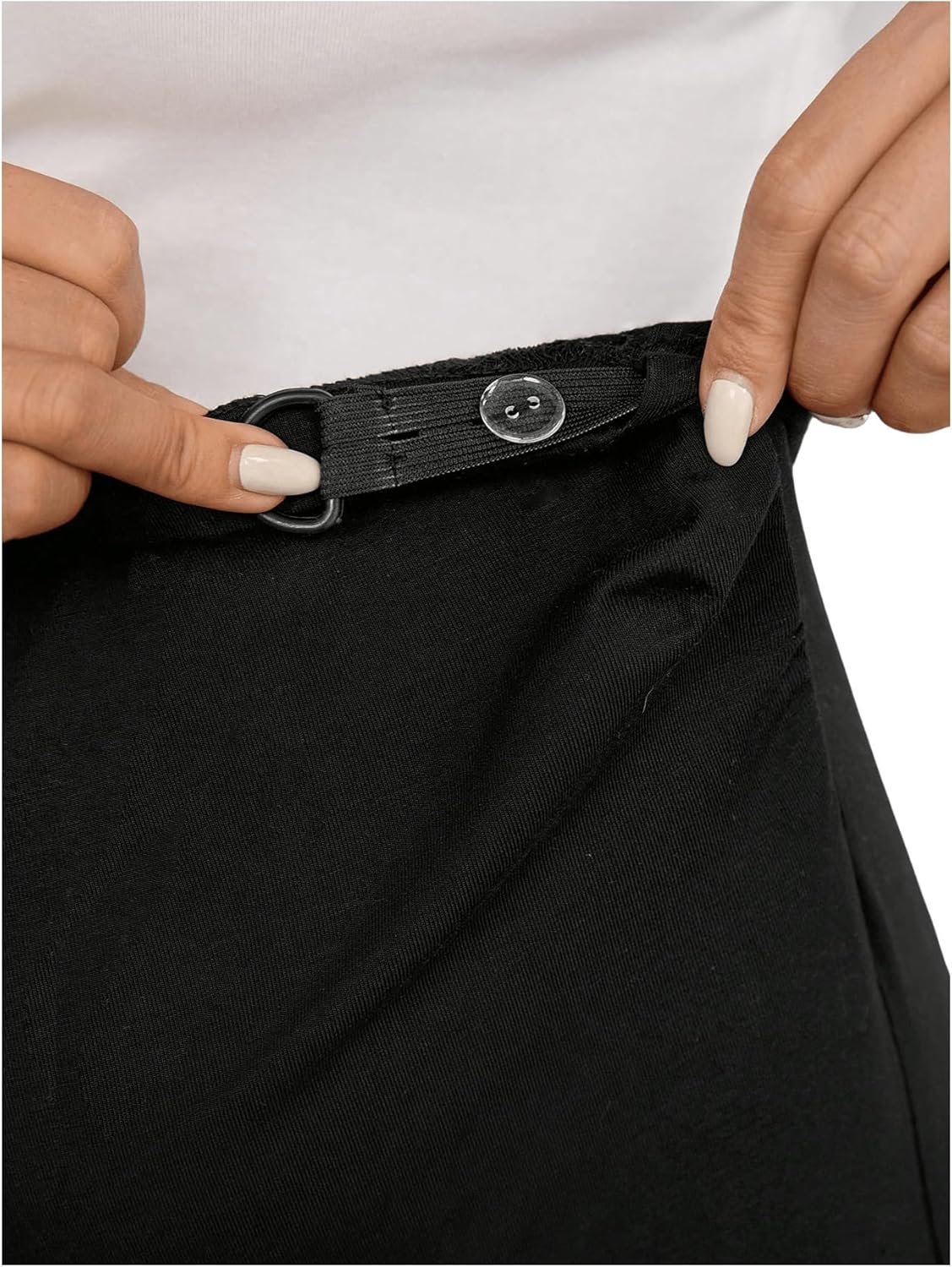 SHENHE Women's Maternity Skirt Knit Adjustable Waist Drawstring Maxi Skirt - Image 6