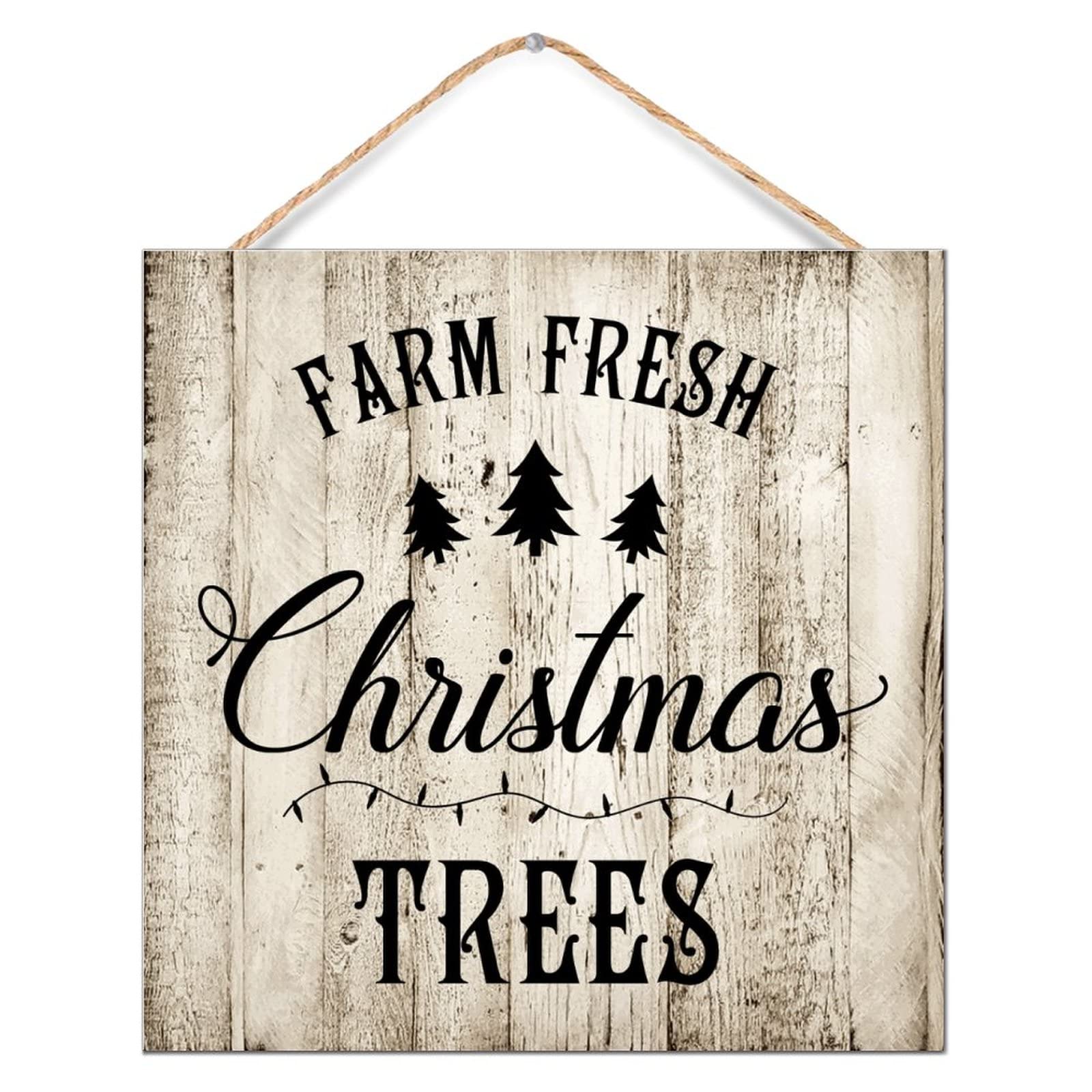Cadeau pour salle à manger panneau bois personnalisé Arbres de Noël frais