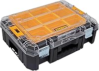 DEWALT TSTAK DWST17805 Tool Organizer - Small Parts Screw Box with Removable Compartments, Clear Lid, Stackable Storage