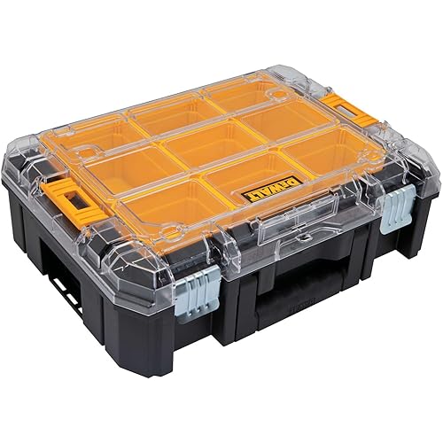 DEWALT TSTAK Tool Organizer, Small Parts and Screw Organizer Tool Box with Removable Compartments DWST17805