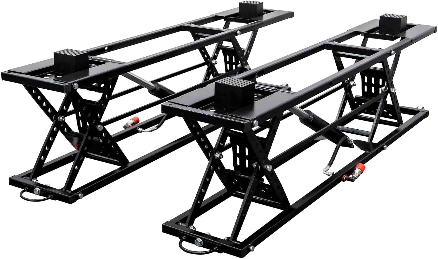 7000 LBS Portable Car Lift Raising an SUV in a Home Garage