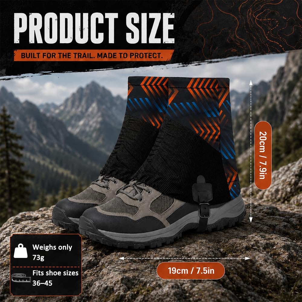 Legginsy uniseks, Trail Low Gaiters, oddychające getry na buty do biegania w terenie, do wędrówek, wędrówek, wędrówek, wędrówek, wspinaczki, 2 kolory, losowa wysyłka