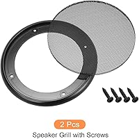 Vista 6 de Cubierta de rejilla de altavoz de malla blanca protector de parrilla de subwoofer (con tornillos), [para bricolaje de audio doméstico] - 4 pulgadas