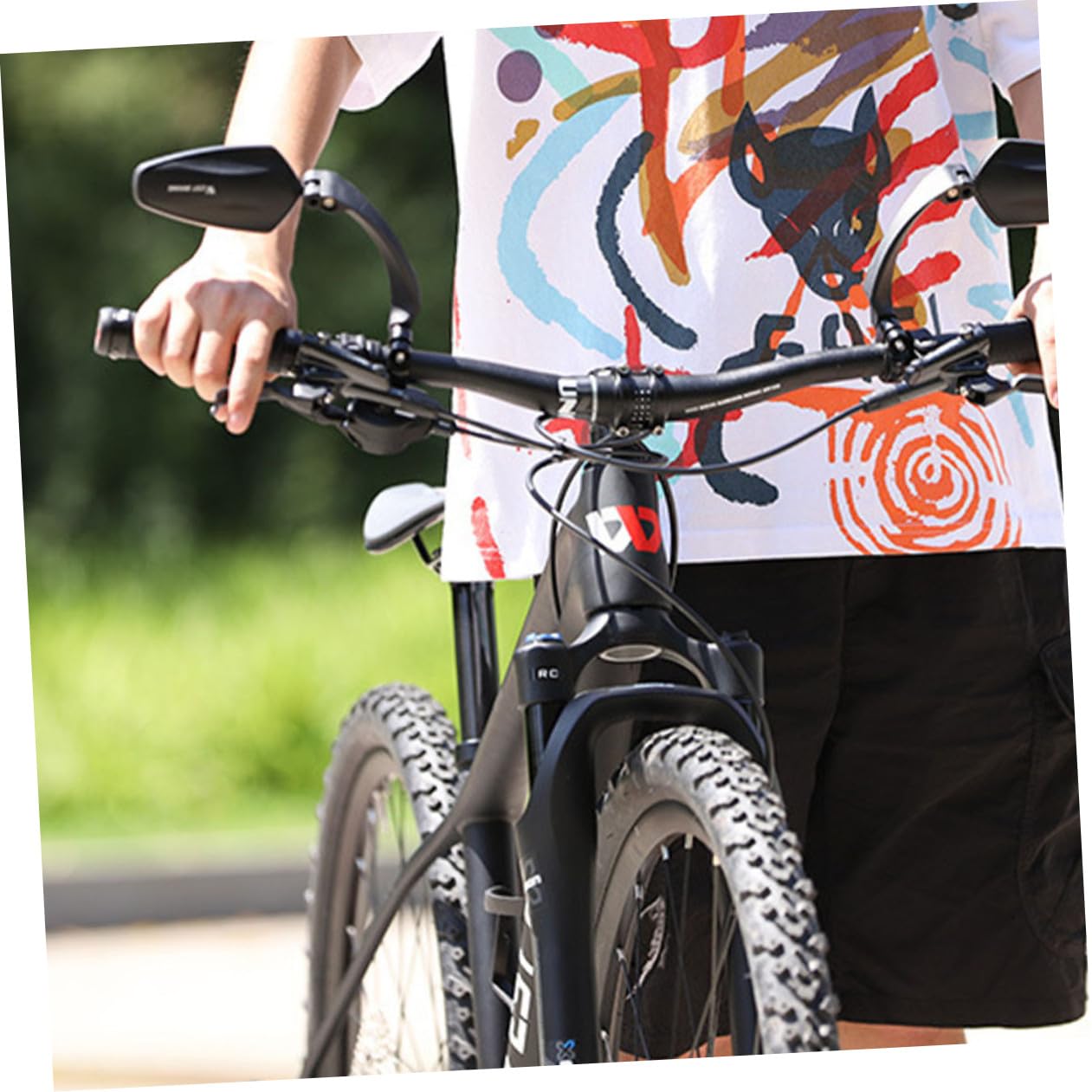 VANZACK 2pezzi Specchietto Retrovisore Per Bici Rotabile Per Mountain Bike e Bici Stradali Facile Installazione Sicurezza e Visione Ottimale Confezione Singola