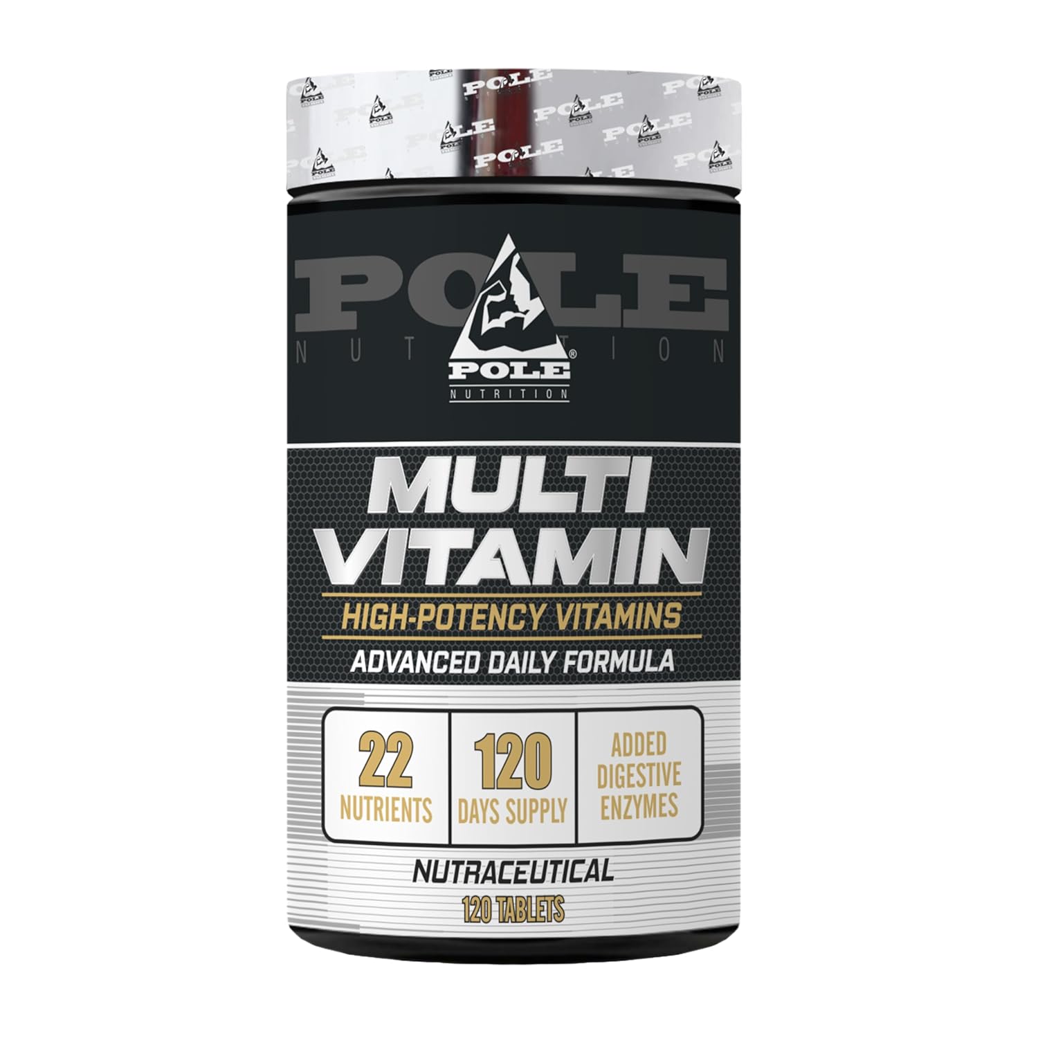 Pole Nutrition Multi Vitamin – High Potency Vitamins with Added Digestive Enzyme | 120 Tablets – Comprehensive Wellness Support for Peak Performance