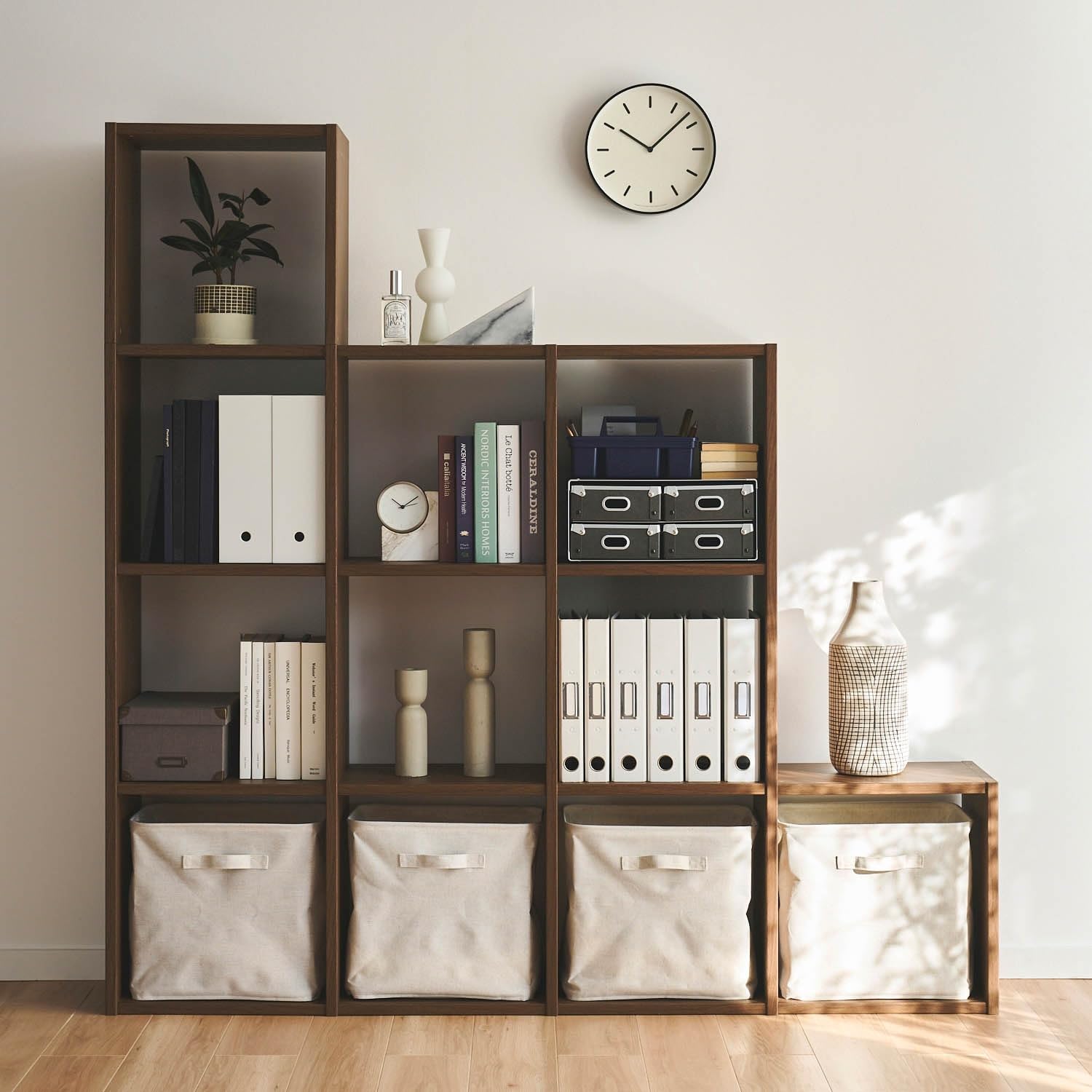 ベルメゾン　木製ラック9マス Amazon｜[ベルメゾン] ラック 連結 木製 オープンシェルフ B(9