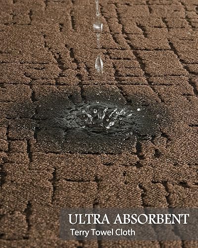 Miniatura 4 de AMOAMI - Tapete de baño superabsorbente de secado rápido, tapete de baño lavable con parte trasera de goma, tapetes de baño delgados para debajo de