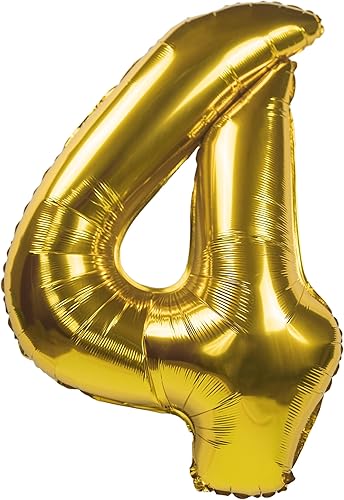 Miniatura 6 de Globos gigantes de 32 pulgadas para inflar con helio, para fiestas de cumpleaños (color dorado número 1)