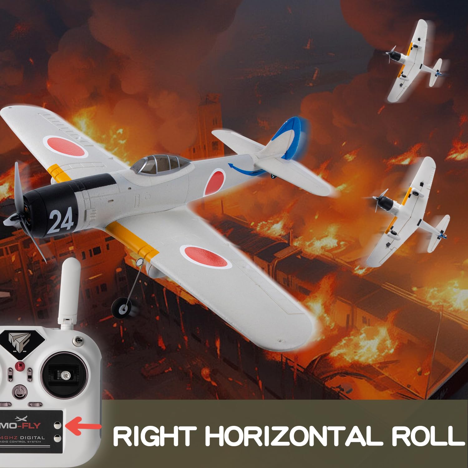 航空機・ヘリコプター RC Airplane Bundle Brushless RTF 3D/6G Amazon.com: 690MM 27.16Inch Remote Controlled Plane Airplane for