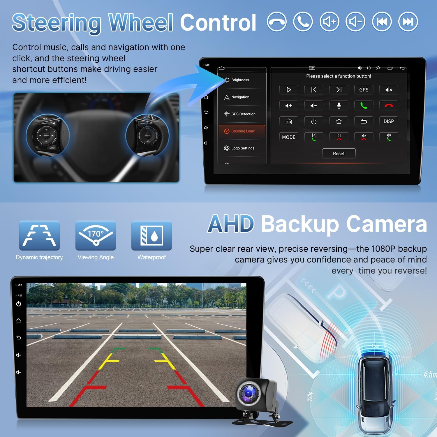 Android 12 Car Stereo for (Fit for J.B.L Version) Toyota Tundra 2007-2013 Sequoia 2008-2018 with CarPlay Android Auto, 10.1 Inch Touch Screen with GPS Navigation Bluetooth WiFi Backup Camera