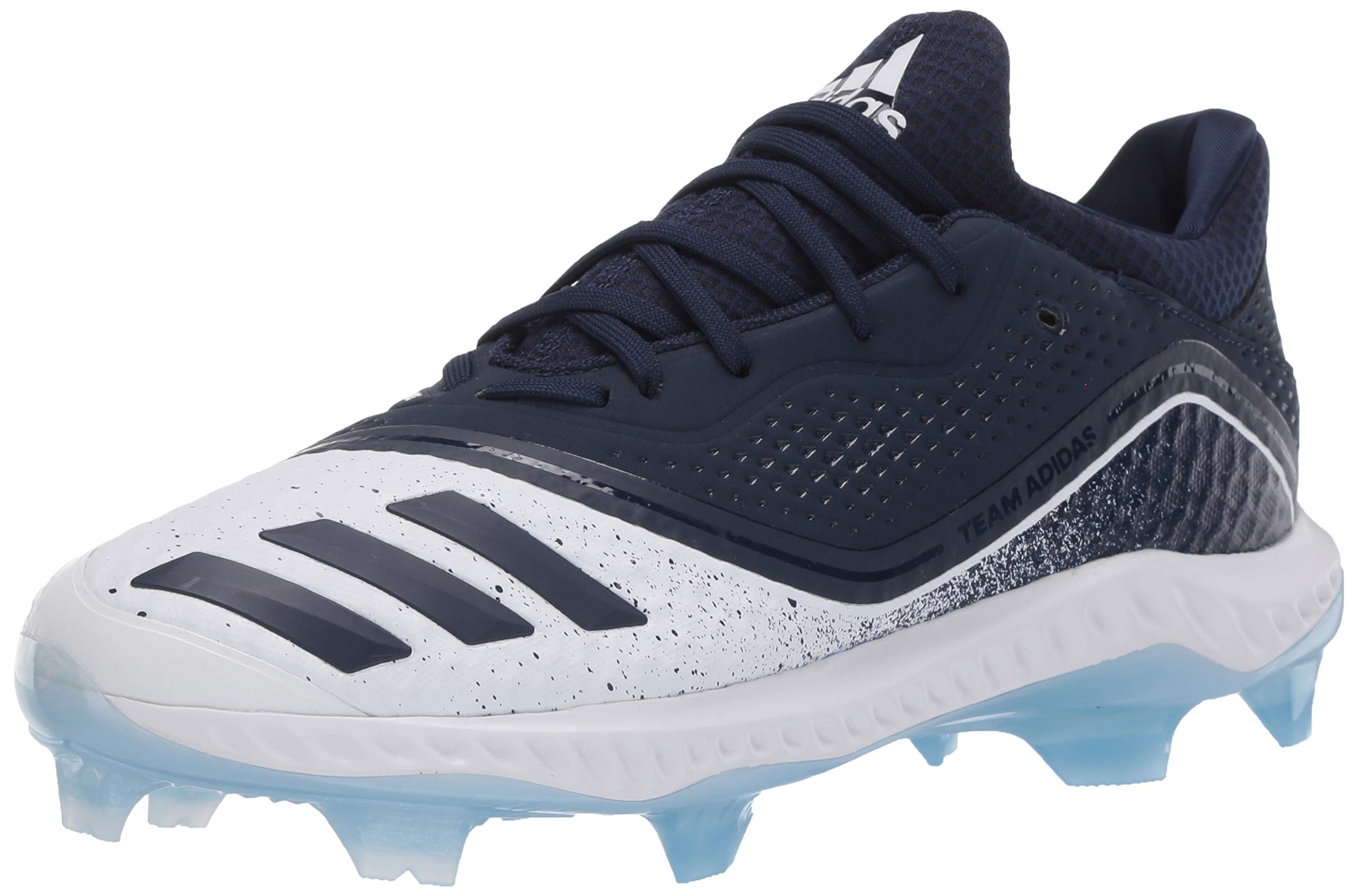 adidas Women's Icon V Bounce TPU Baseball Shoe, Collegiate Navy/Collegiate Navy/Glow Blue, 10 M US
