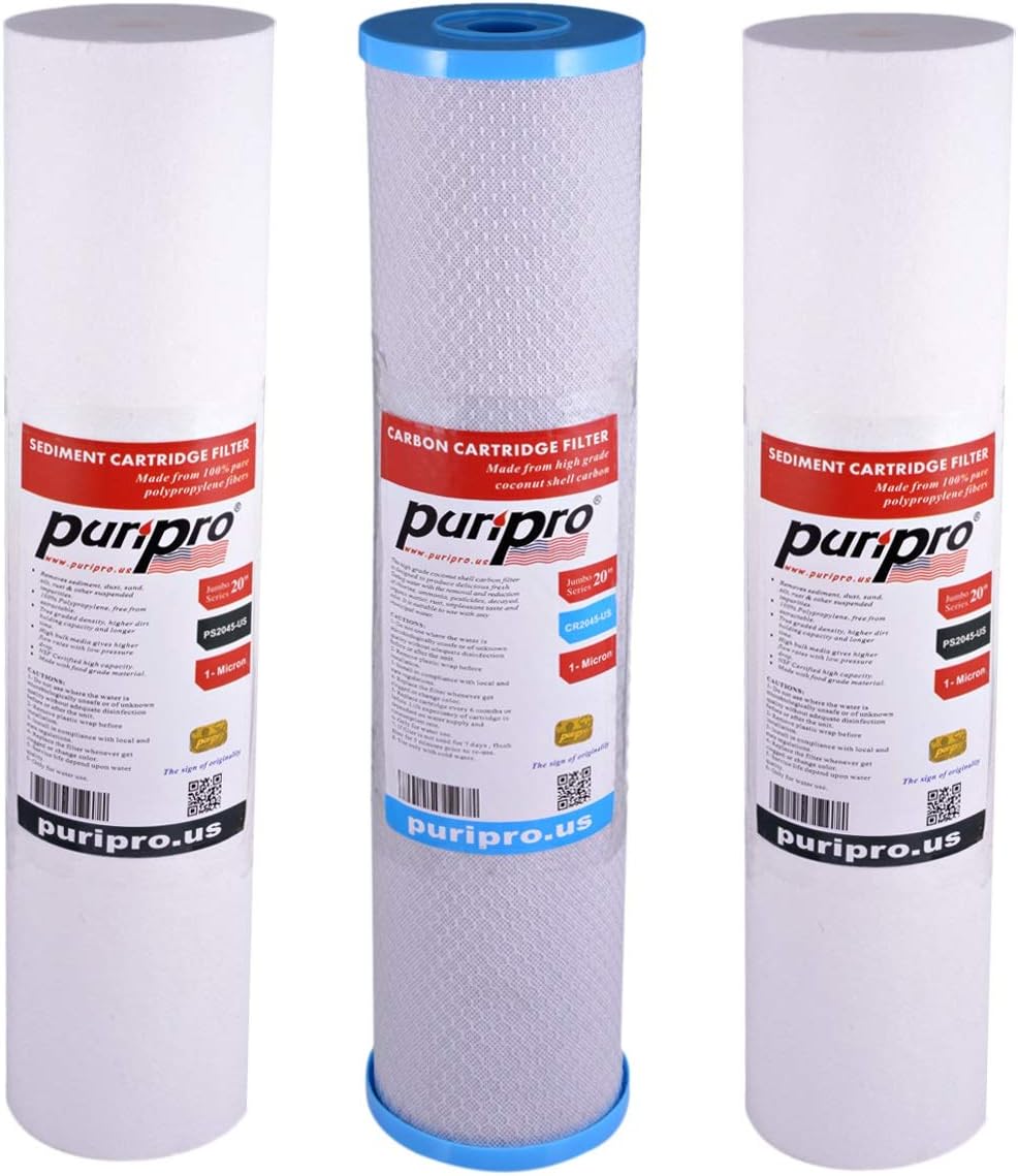 Puri Pro Water Filter Cartridge Filter Replacement Set For Whole House Filtration Big Blue Jumbo Housing For Villa And Restaurants