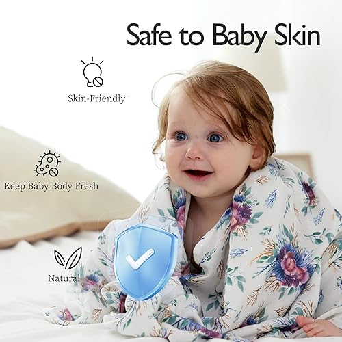 Miniatura 21 de Momcozy Mantas de muselina para bebé, suaves y sedosas de 47 x 47 pulgadas, mantas transpirables para envolver al recién nacido, para niños y niñas