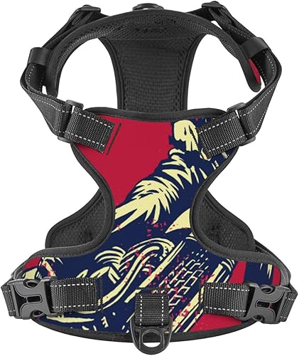 Miniatura 6 de Arnés de perro sin tirones para perros grandes, arnés ajustable para perro grande, arnés reflectante para perro, arnés de perro fácil de caminar