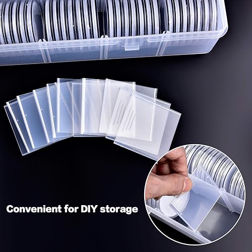 Vista 5 de Cápsulas de monedas de 1.811 in con junta de espuma y caja organizadora de almacenamiento de plástico, 6 tamaños (20/25/27/30/38/1.811 in)