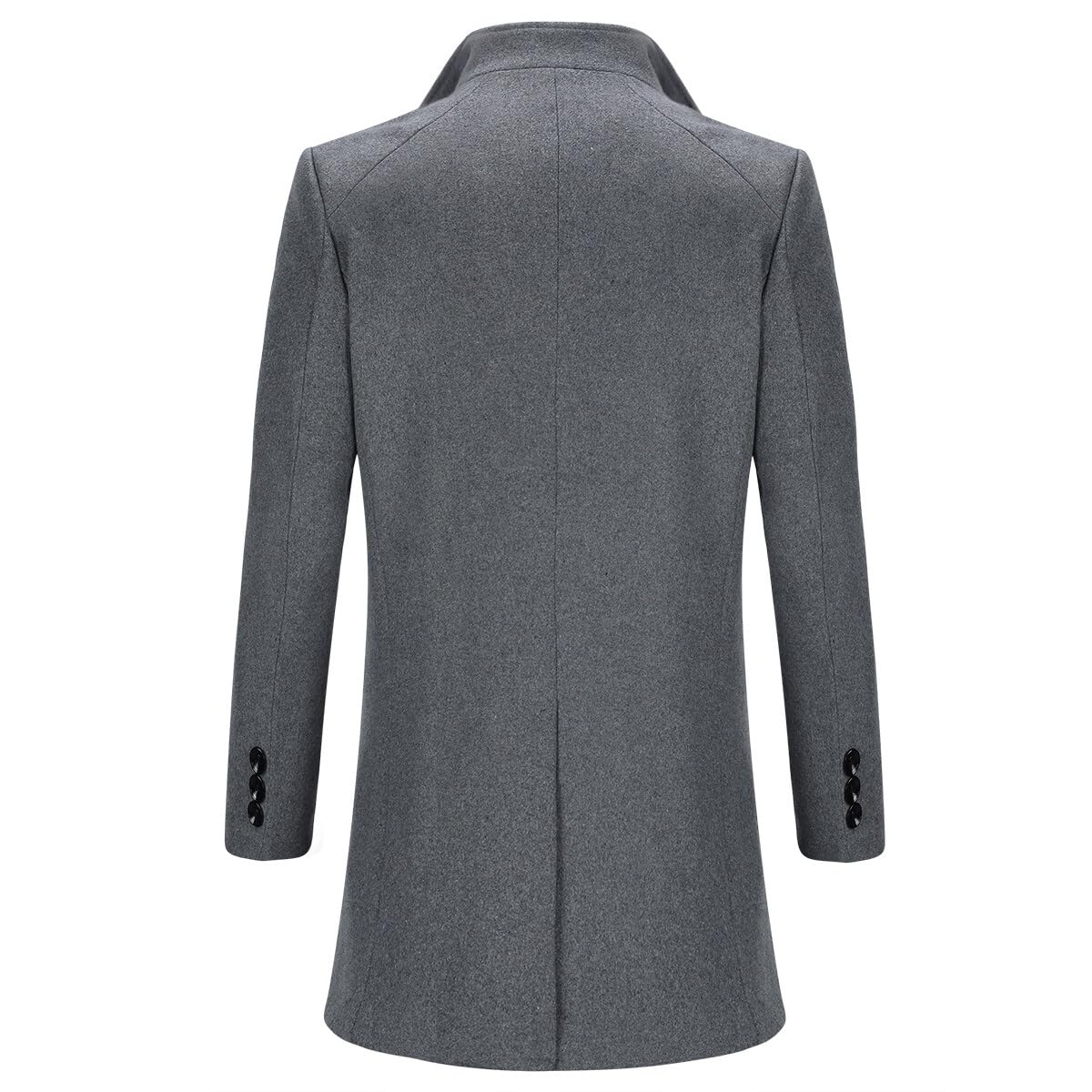 Allthemen Trench da Uomo Colletto alla Coreana Cappotto di Casual Lana Coat Lungo Invernale Cappotto Monopetto