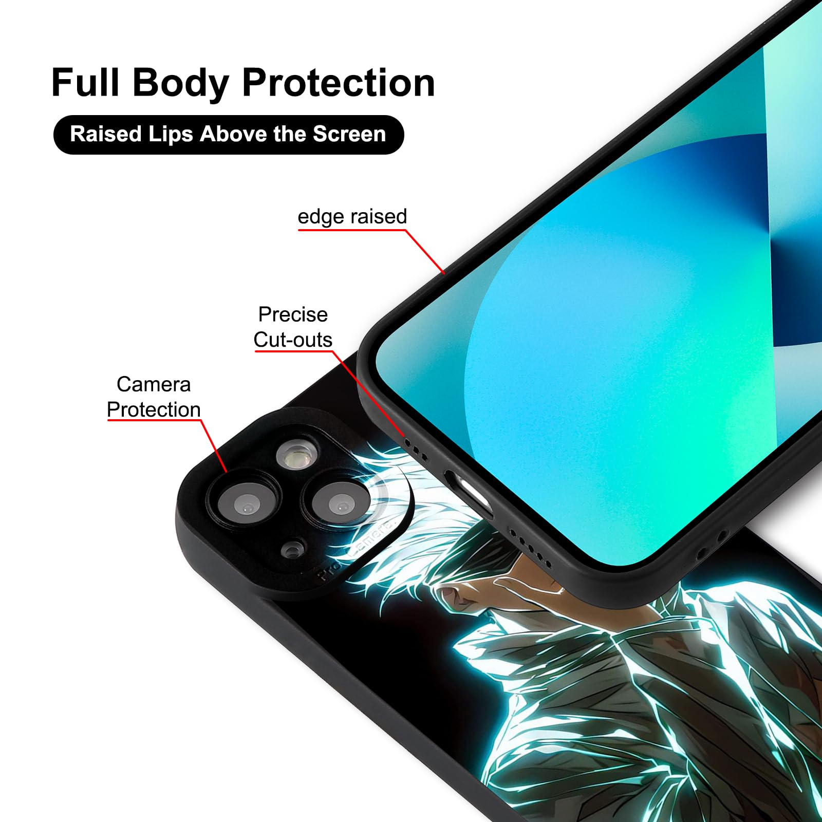 Eouine 4 Pack Phone Case For IPhone 12 Pro Max 6.7'', Anime Mini