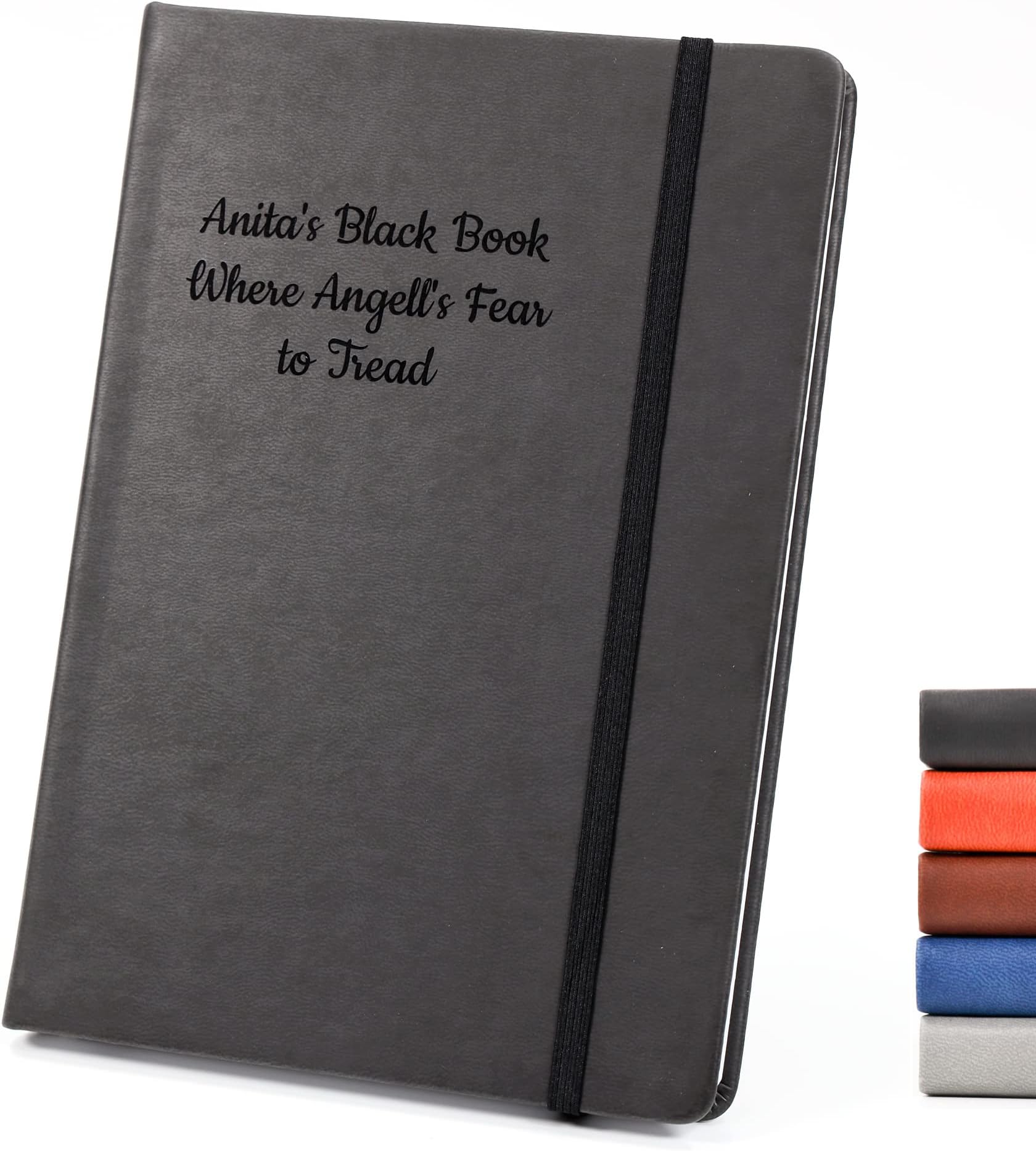 Personalized Custom Premium Hardcover Notebook | Design A Truly Unique Journal | Laser Engraved Gift Idea - A5, Black