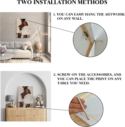 Miniatura 5 de Tuyashua Lienzo decorativo con marco de mujer negra (11.5 x 15 pulgadas), arte de pared afroamericana, decoración de pared de niña negra para sala