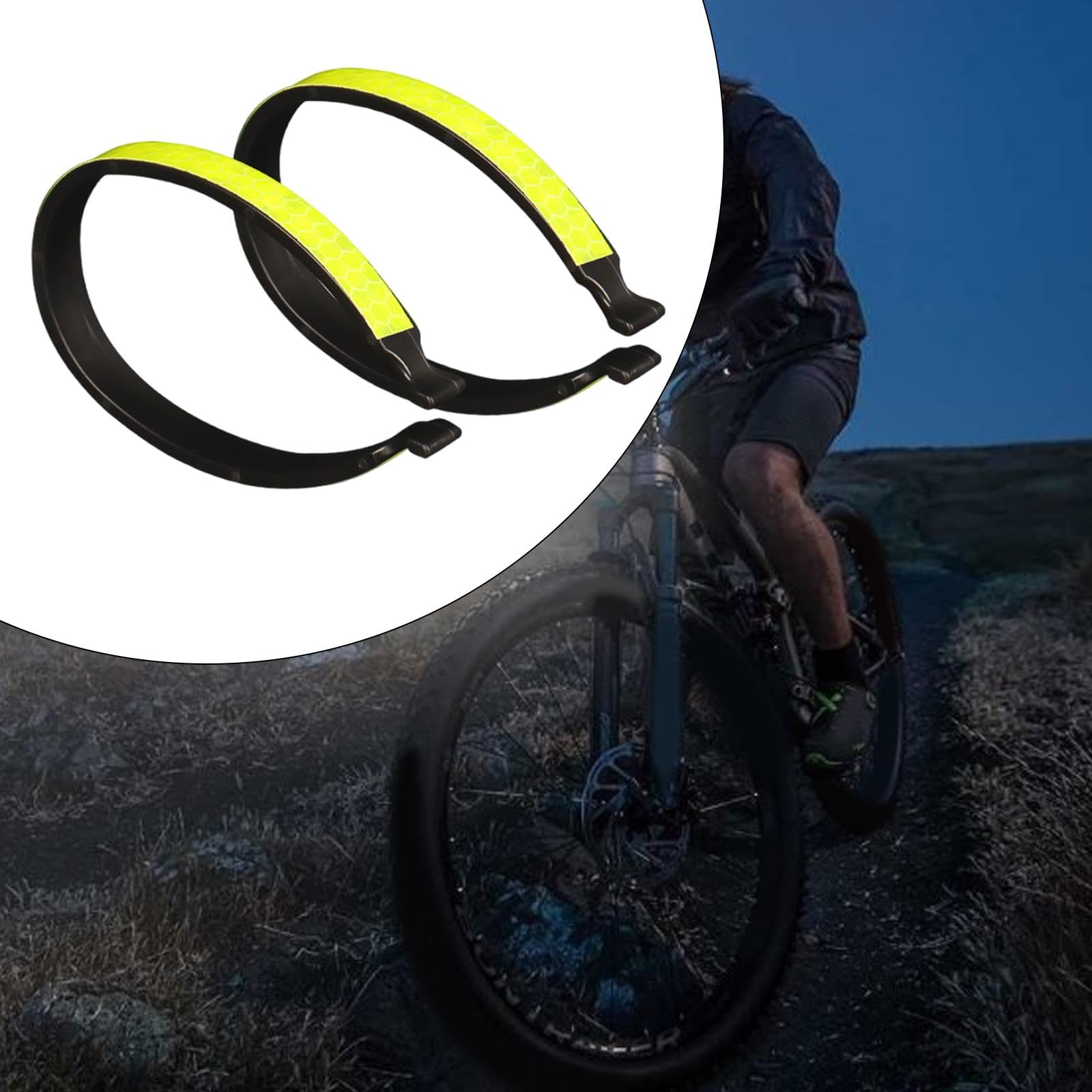 Akozon Hosenclips Für Fahrräder - 2 Stück Elastische Beinbänder Schwarz