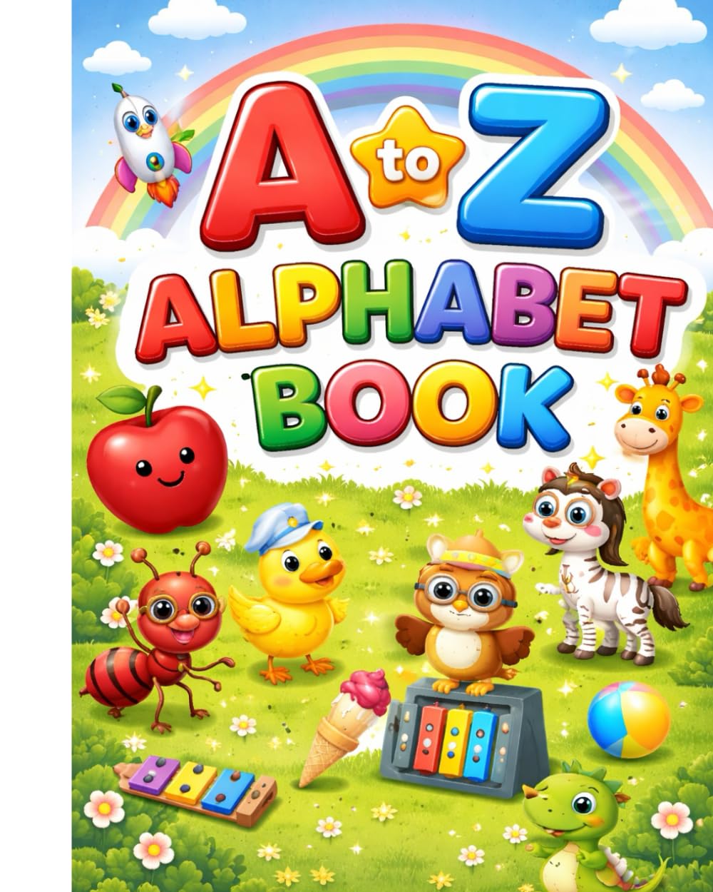 A to Z Alphabet Book for Kids: Fun & Colorful ABC Learning Book for Toddlers and Preschoolers