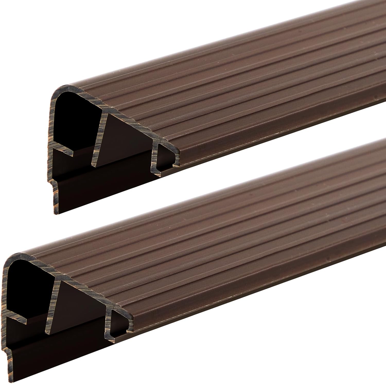 Pangda 36 Inch Fixed Vinyl Sill Cap Replacement Threshold Single in-Swing Doors Only Trim-to-fit(36 Inch,Dark Brown,4 Pcs) 36 Inch Dark Brown 4