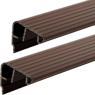 Pangda 36 Inch Fixed Vinyl Sill Cap Replacement Threshold Single in-Swing Doors Only Trim-to-fit(36 Inch,Dark Brown,4 Pcs)