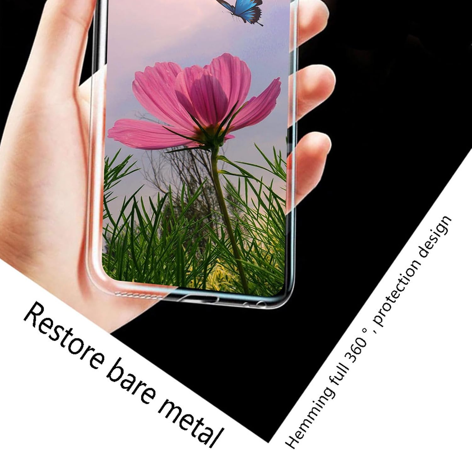 Cover for Doogee DK10 (6.67") + Screen Protector(2 Pack), Shockproof Cover Bumper Shell Flexible Rubber Anti-Scratch Clear Case + Tempered Glass - Flying Together