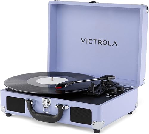 Victrola Journey II (modelo 2025) - Reproductor de discos de maleta Bluetooth - Altavoces estéreo integrados con graves mejorados, tocadiscos de 3