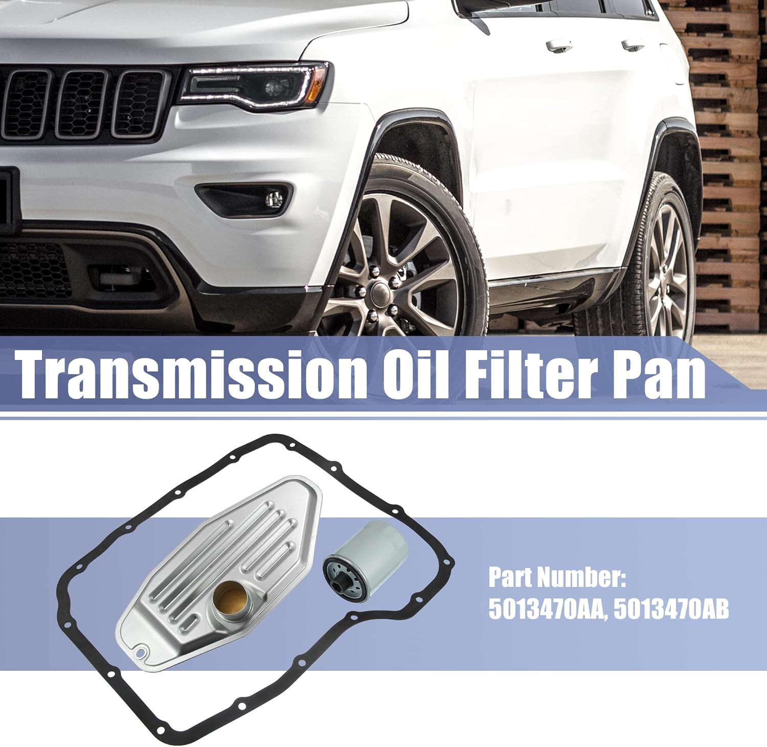 X AUTOHAUX 1 Set 45RFE 545RFE 65RFE 66RFE 68RFE Transmission Filter Oil Pan Gasket Kit for Dodge Durango 1999-2002 5013470AA Transmission Valve Pan