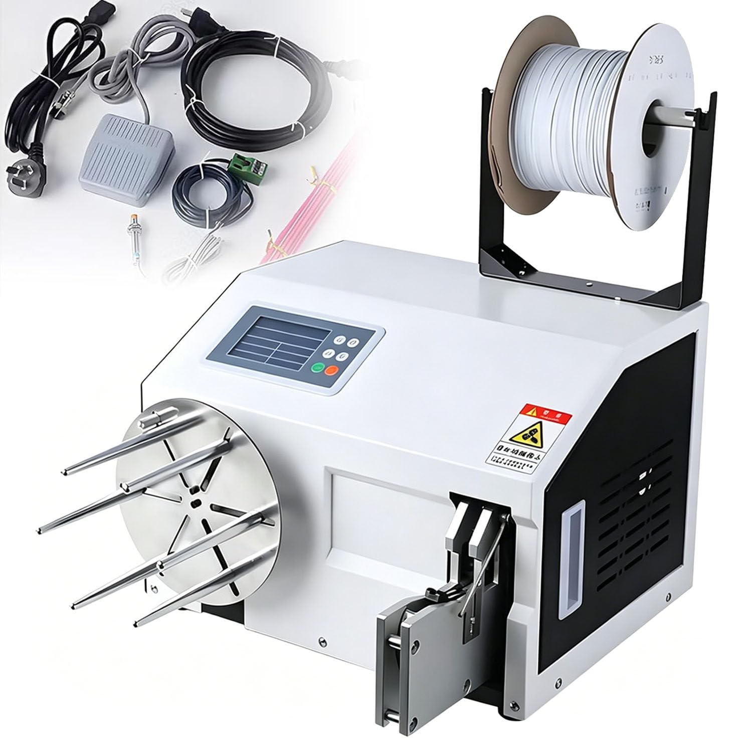 COAKUE Sealing Machine Automatic Twist Tie Bundle, Gold Wire Sealing Bundling Machine, Wire Harness Binding Machine, 1-Second Sealing, Includes Wire, for Bread Toys Treats Bundling B