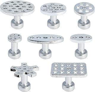 8Pcs Paintless Dent Repair Tool Zinc Alloy Glue Puller Tabs Paintless Dent Repair Hail Removal Tool