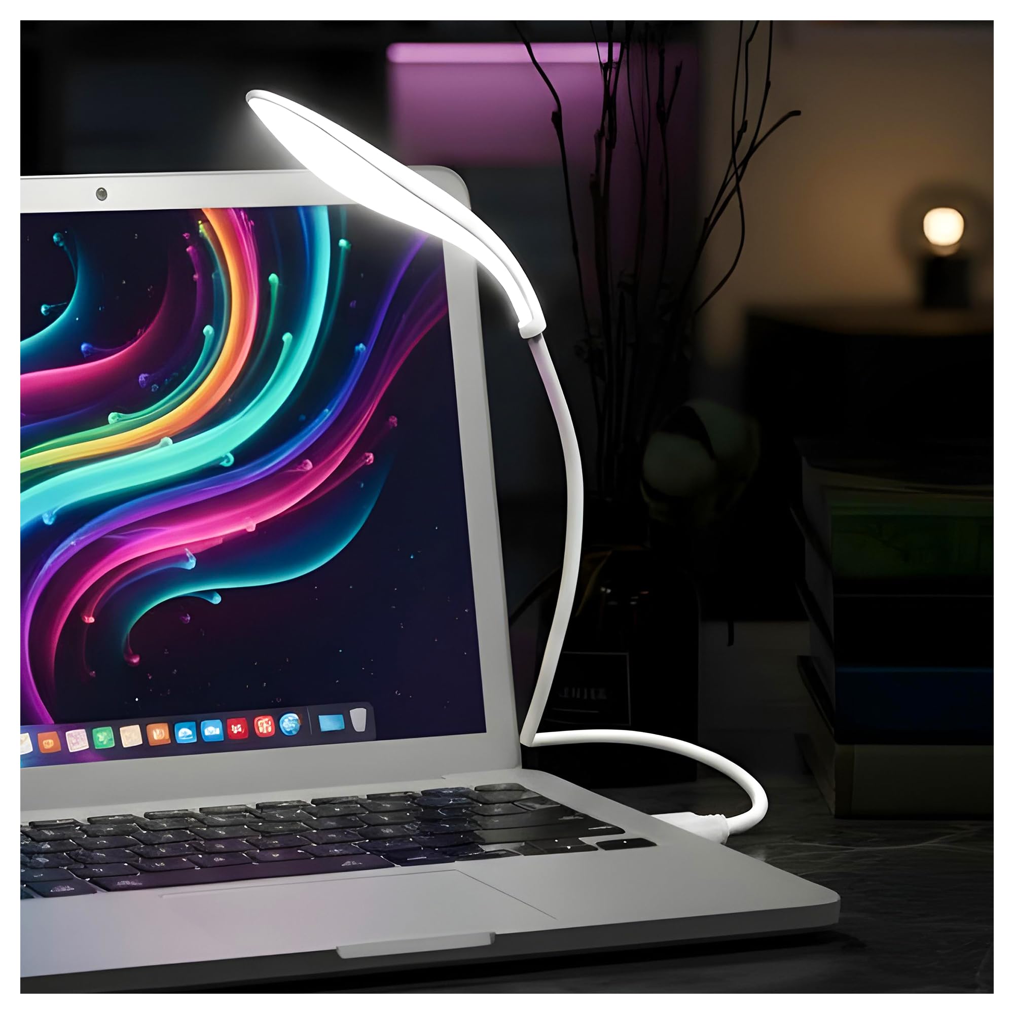 SWAPKART Portable Flexible Adjustable Eye Protection USB LED Desk Light Table Lamp for Reading, Working on PC, Laptop, Power Bank, Bedroom (Multicolour, Plastic, Pack of 1)-image-31
